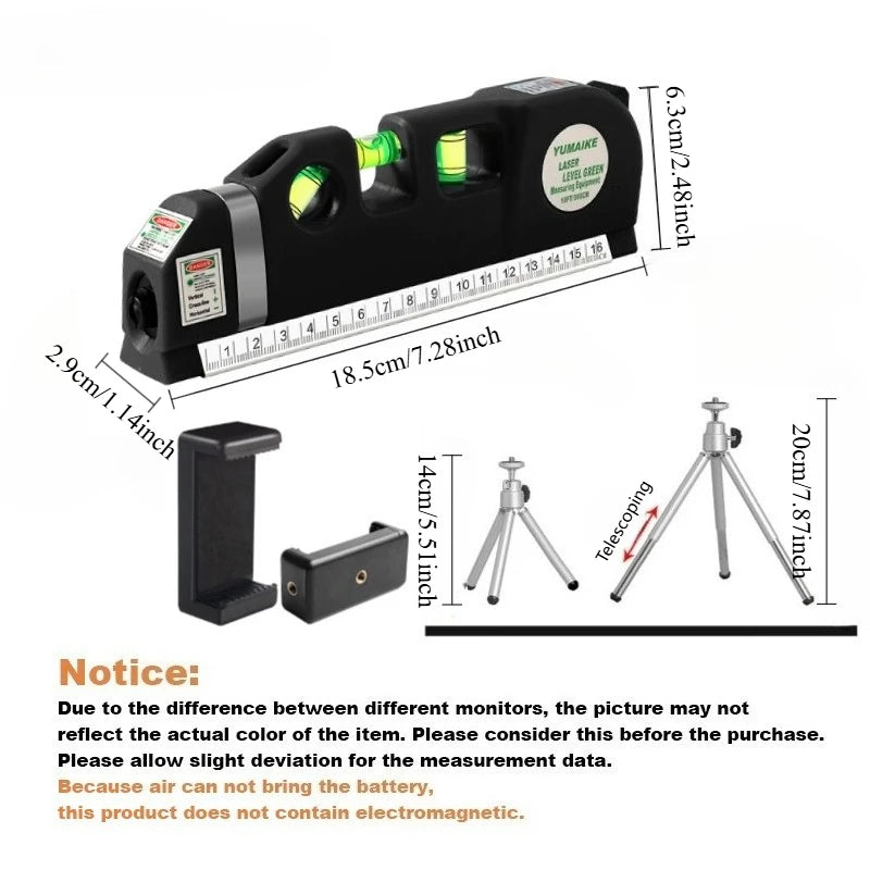 4 in 1 Measure Infrared Laser Level Machine Self Leveling for Woodworking Tools with Cross Line and Solo Leveling