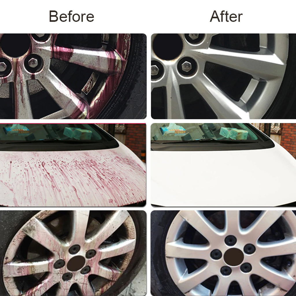 Multi Purpose Rust Remover Spray Metal Surface Car Maintenance for Wheel Cleaning Iron Powder Removal Large Capacity