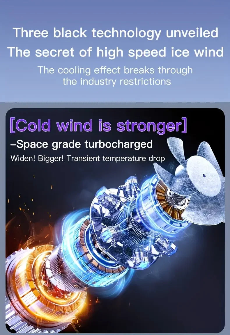 Portable Air Circulator Fan 1200mAh Desktop Rechargeable Fan 100-speed Wind Angle Adjustable for Home Outdoor Travel with Timing