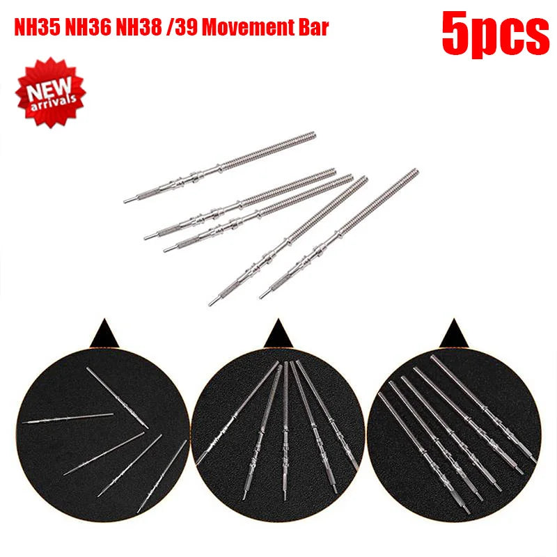 10Pcs /5Pcs  Movement Watch Steel Stem Crown Kit Watch Of Parts for NH35 NH36 NH38 NH39 Movement Watch Stem Spare Parts