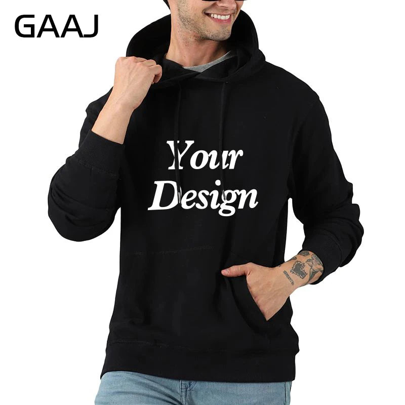 Custom Hoodie Print Embroidery Photo Text Brand Logo Autumn Winter Warm Thick Fleece Hoody Sweatshirt Men Women Customized Coat