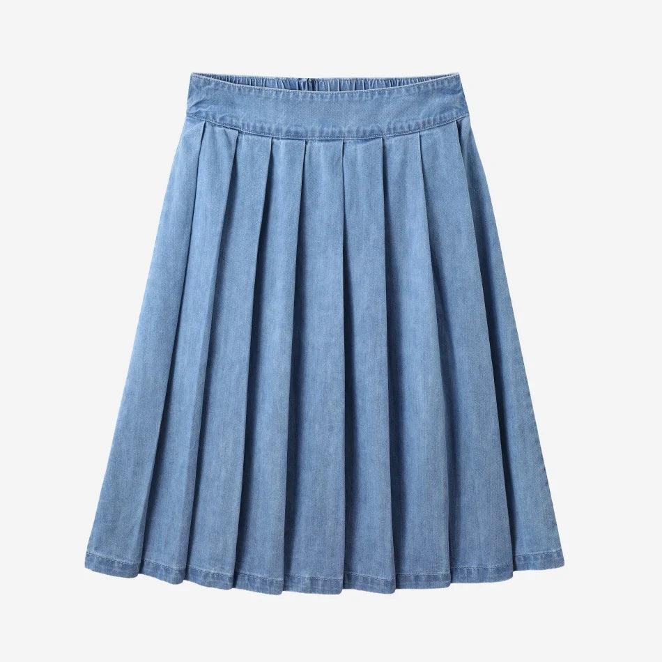 AS  SS2026 blue denim Collection super high quality bamboo knot denim fabric boys girls family match weekday clothes
