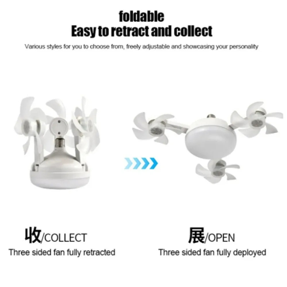 E27 LED Ceiling Fan Light with Remote Control Dimmer Function 50 60W Ceiling Light Drone Shaped Fan Light for Living Room Study