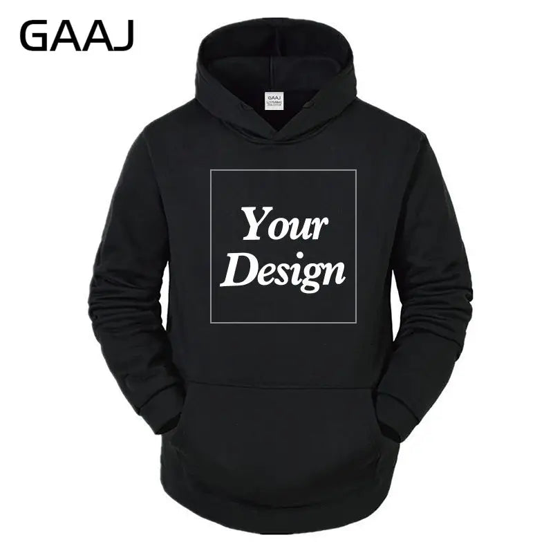 Custom Hoodie Print Embroidery Photo Text Brand Logo Autumn Winter Warm Thick Fleece Hoody Sweatshirt Men Women Customized Coat