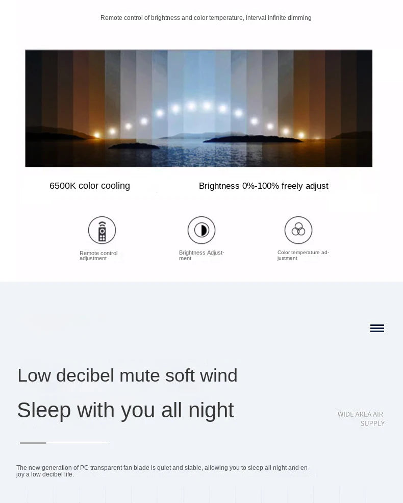 30w Ceiling Fan With Lighting Lamp E27 Converter Base With Remote Control For Bedroom Living Home Silent AC 85-265v