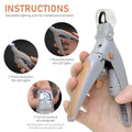 LED Light Pet Nail Clippers for Cats And Dogs 5x Magnification Dual-Sided Clipper for Trimming Nails And Claws