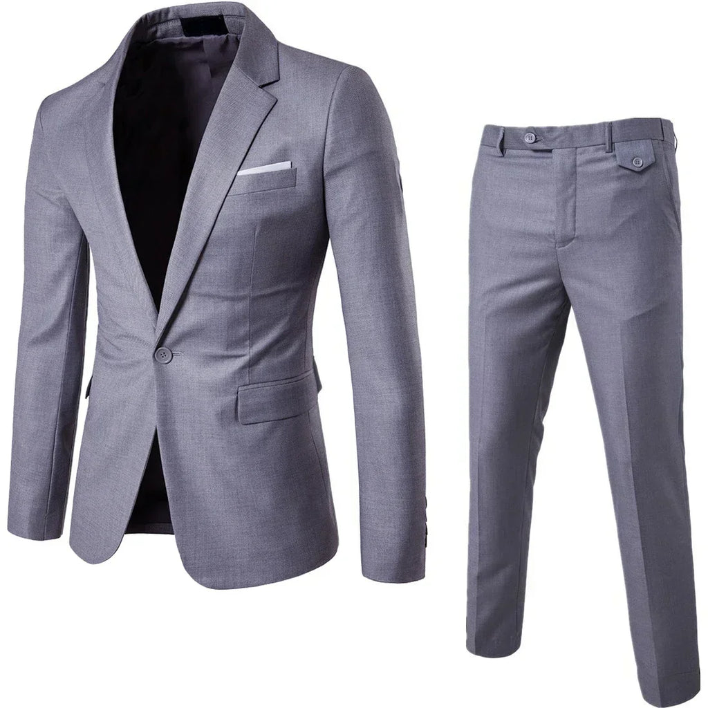 Suits For Men 3 Pieces Set Elegant Wedding  Fashion Classic Full Jackets Vest Pants Blazers Outfit 2025 Formal Costume