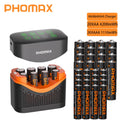 PHOMAX New Fast Charger&Rechargeable Battery,1.5V AA 4200mWh & AAA 1110mWh Lithium Battery  For  Remote Control Mouse SmartDoor