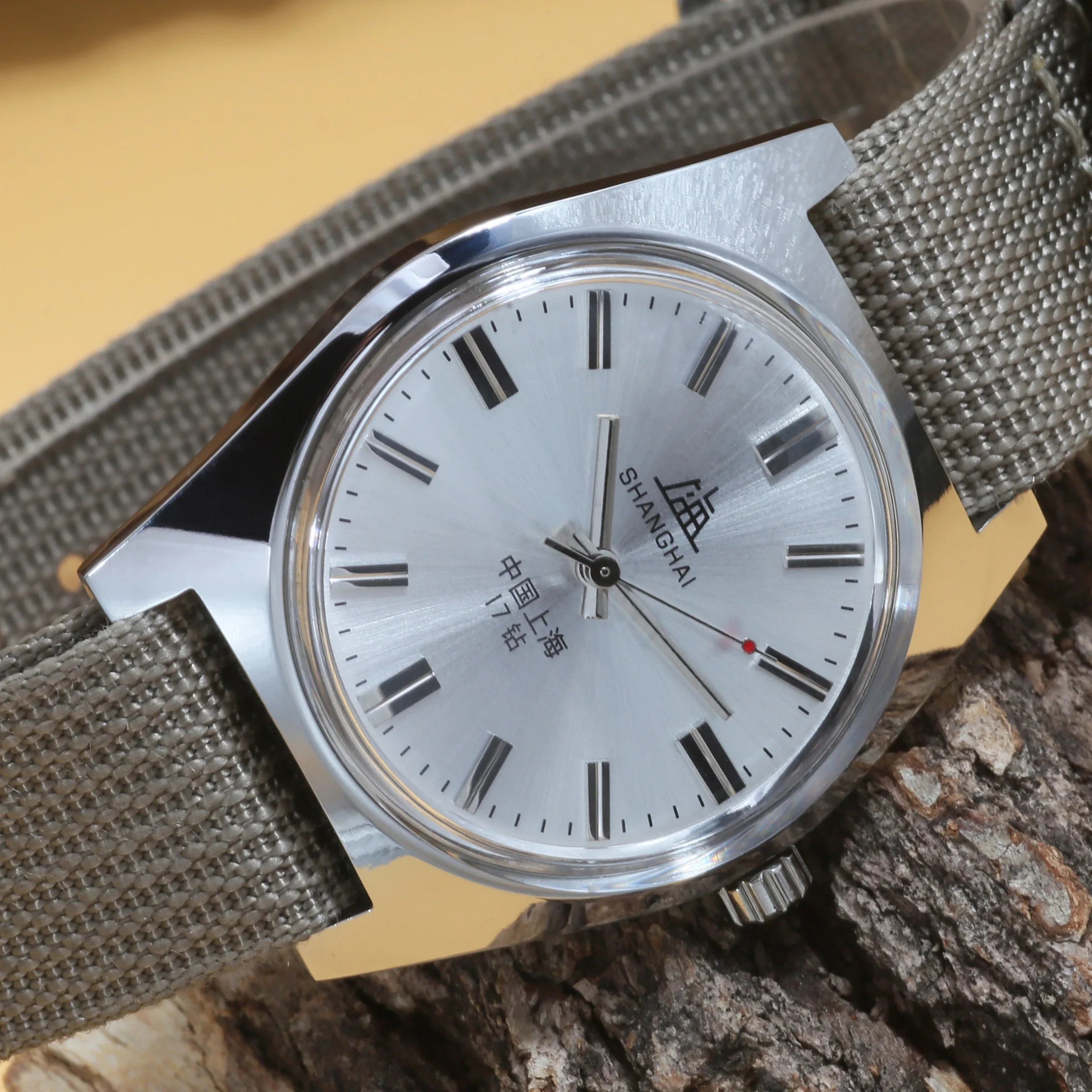 Shanghai 7120 Hand-Wind Mechanical Watch Men 36mm Retro Business Timepiece Classic Chinese Mechanical Watches