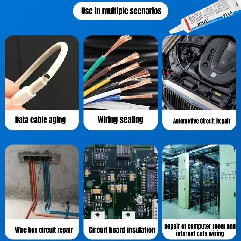 Liquid Electrical Tape Insulating Glue for Wires Cables Insulation Paste Sealant with Fireproof Instant Dry Industrial Repair