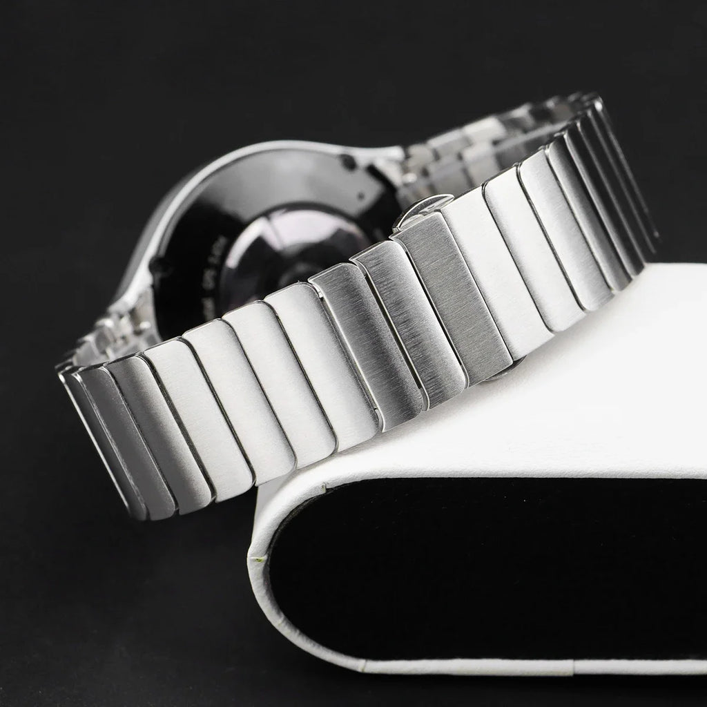 Titanium Color Strap for Samsung Galaxy Watch 7 6 5 4 40mm 44mm 6Classic 43/47mm 5Pro 45mm Luxury Stainless Steel Bracelet Band