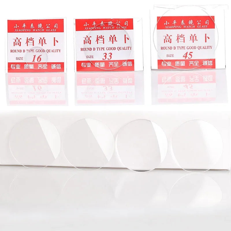 2pcs 3mm Thick Watch Crystal Mineral Glass Mirror Watch Parts 25mm - 40mm Diameter Round Watch Glass Watch Repair Tools