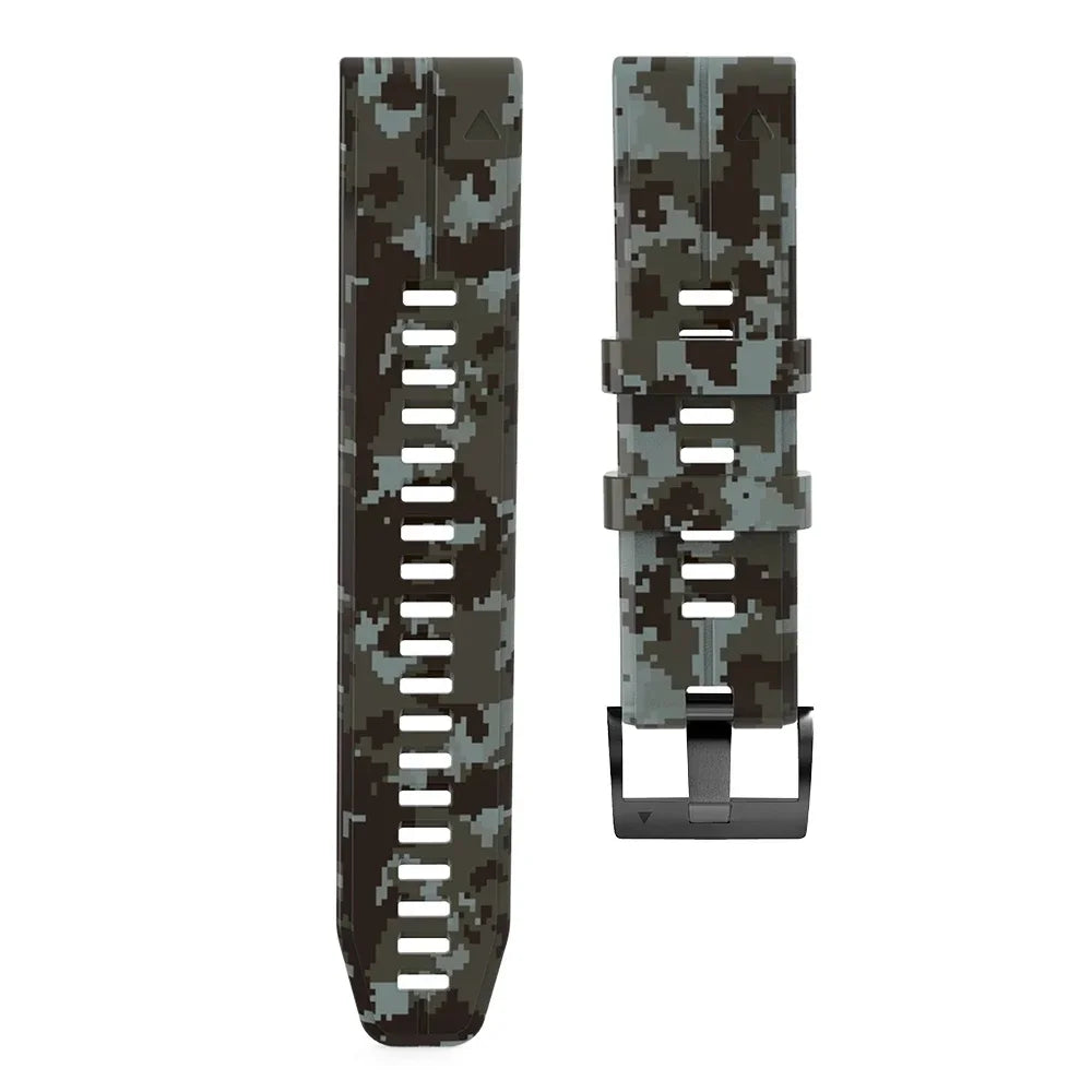 22mm 26mm Wrist Band Strap for Garmin Fenix 8 7X 7 6X 6XPro 6 5X 5 3HR SmartWatch Printed Sport Quick Release Silicone Watchband