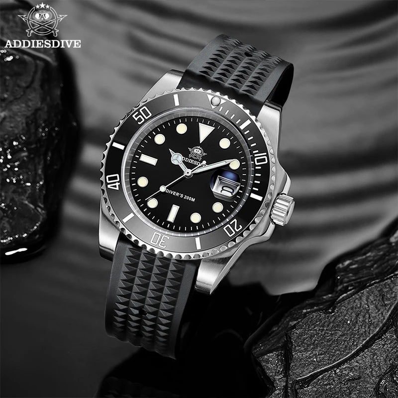 ADDIESDIVE Diver Watch European and American Business Leisure 200M C3 Super Luminous Sport Luxury Reloj Hombre Men Quartz Watch