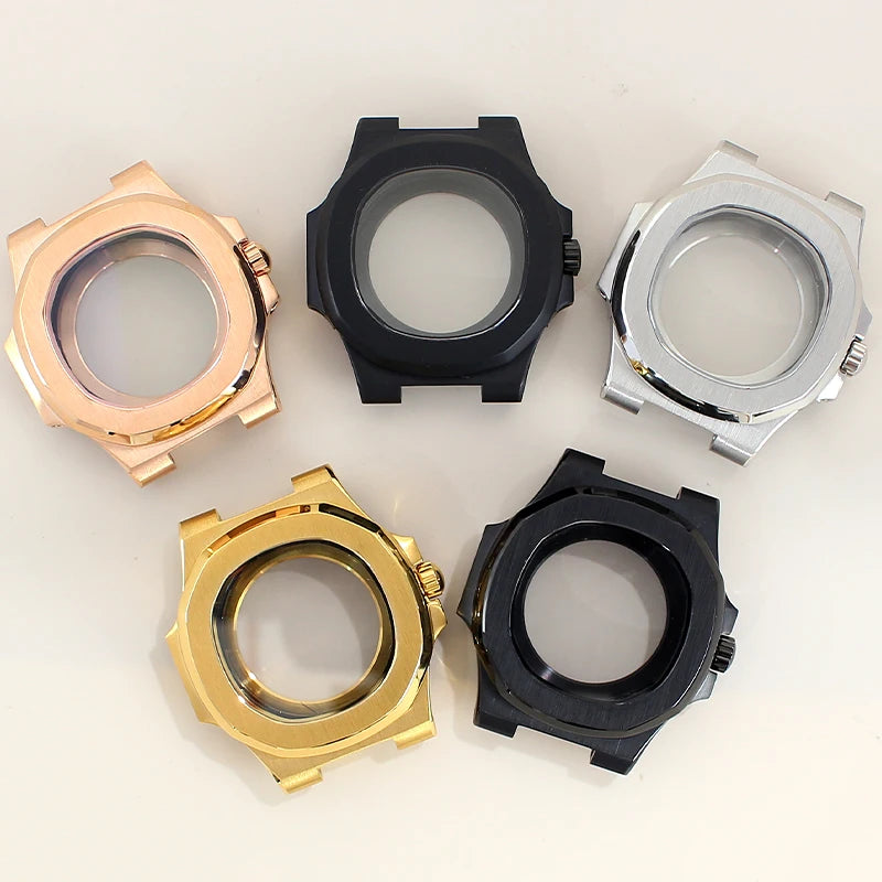 40mm NH35 Watch Cases Sapphire Crystal For Mod Nautilus Seiko NH34 NH35 NH36 NH38 4R36 Movement 29.8mm Dial Solid Steel Bracelet