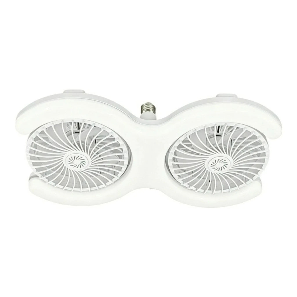 Double Head E27 Ceiling Fan Light with Remote Control Adjustable Angle and Silent Design Suitable for Bedrooms and Living Rooms