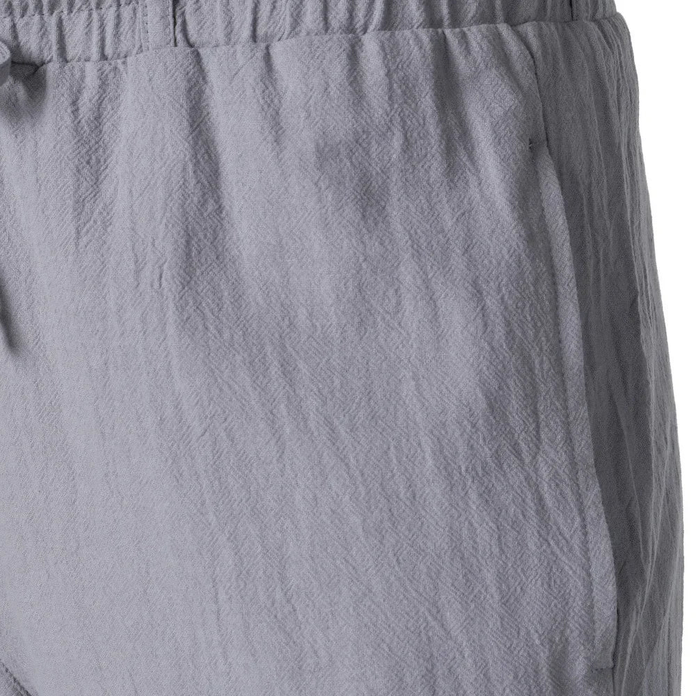 2026 European And American Men's Cotton And Linen Trousers Multi-pocket Work Pants Loose Straight Sportswear And Casual Trousers