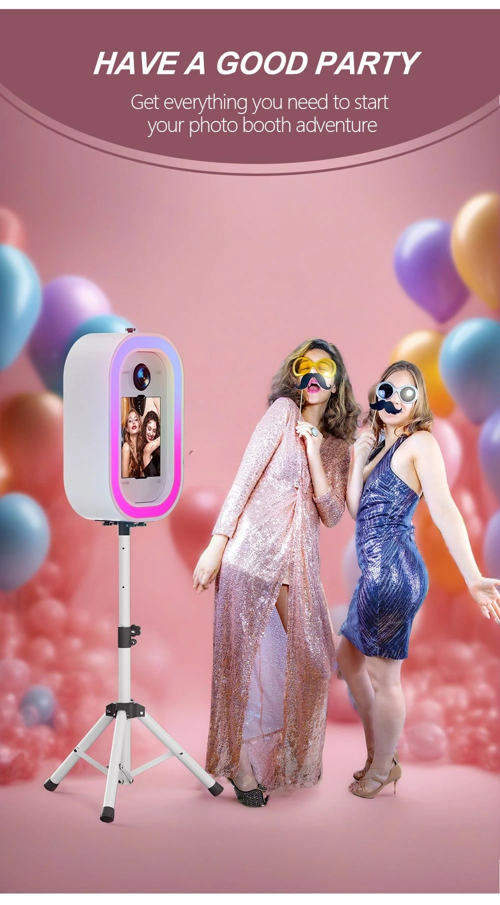 Light Emitting Diode RGB Color Changing Easy to Set Up Photo Booth Vending Machine