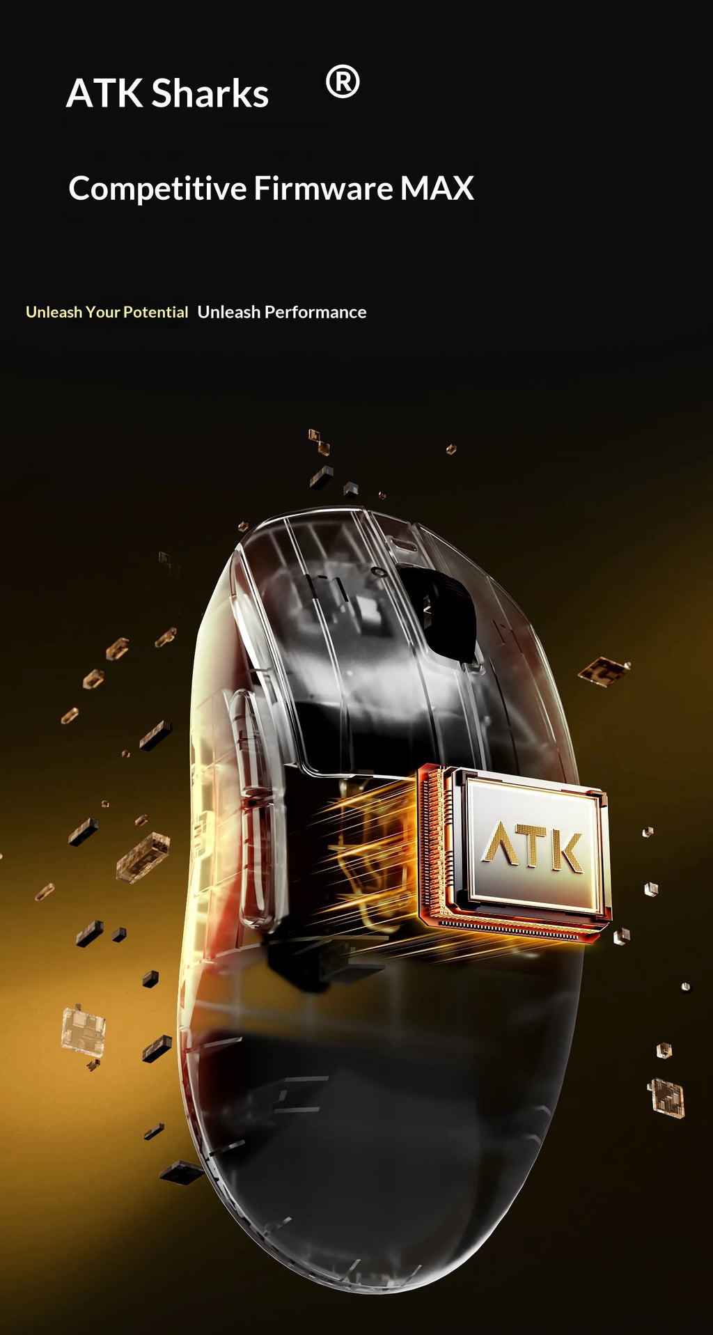 ATK DragonFly A9 Air Ultimate Wireless Gaming Mouse PAW3950 Ultra 42000DPI 750IPS 8KHz RGB Ergonomic For Windows MacOs PC Gifts