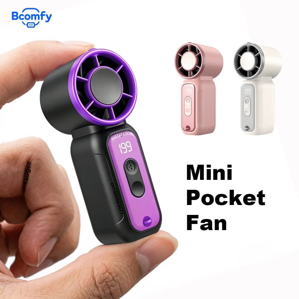 Portable Mini Handheld Fan USB Rechargeable Pocket Small Fan Mini Personal Hand Fan Air Cooler Portable Fan for Outdoor Travel
