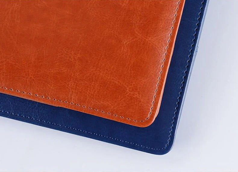 A5/B5 Leather Padfolio Executive Clipboard Document Holder Flip Design with Card Slots ID Window for Business Contract Signing