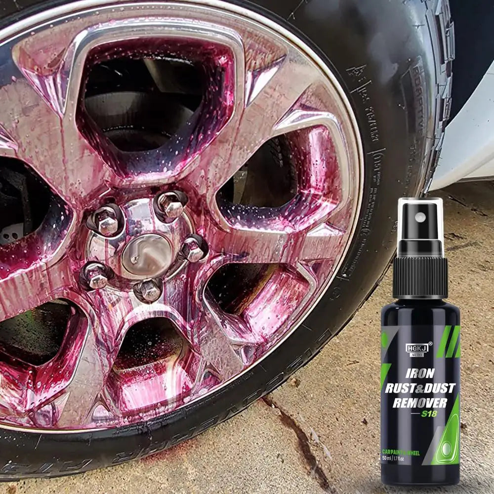 HGKJ S18 50/100/300ML Car Paint & Wheel Iron Particles Powder Rust & Dust Remover Auto Rim Metal Multi-Purpose Cleaning Spray