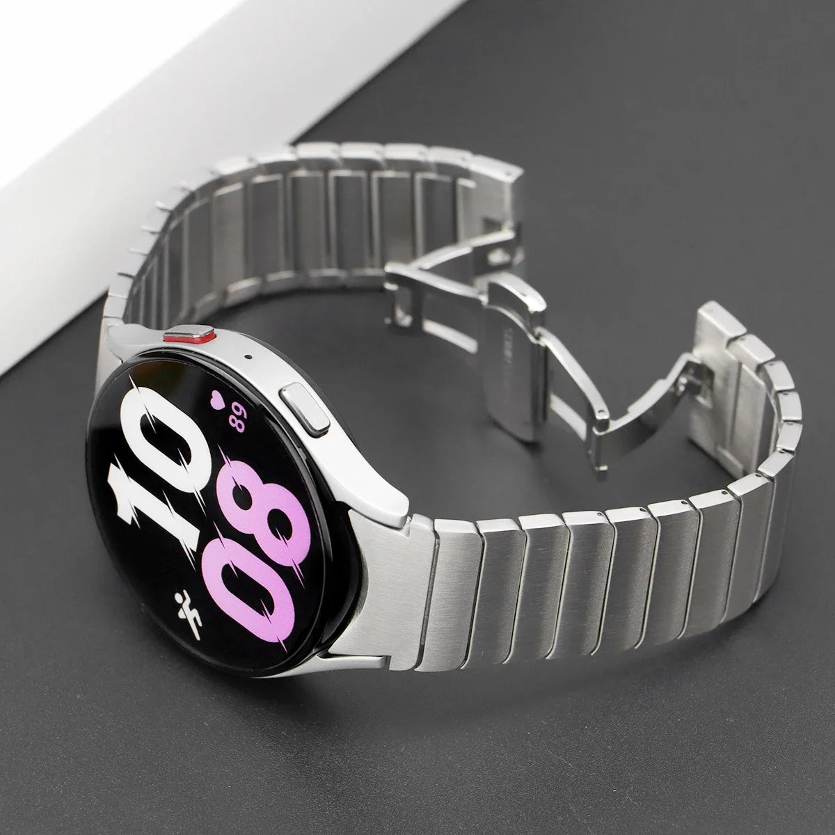 Titanium Color Strap for Samsung Galaxy Watch 7 6 5 4 40mm 44mm 6Classic 43/47mm 5Pro 45mm Luxury Stainless Steel Bracelet Band