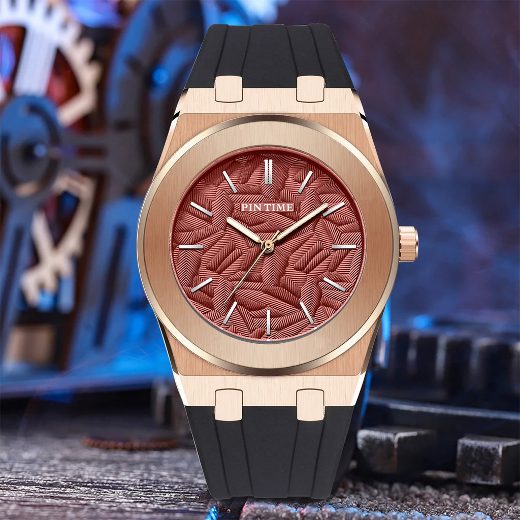 Classic versatile casual waterproof quartz men's silicone tape watch