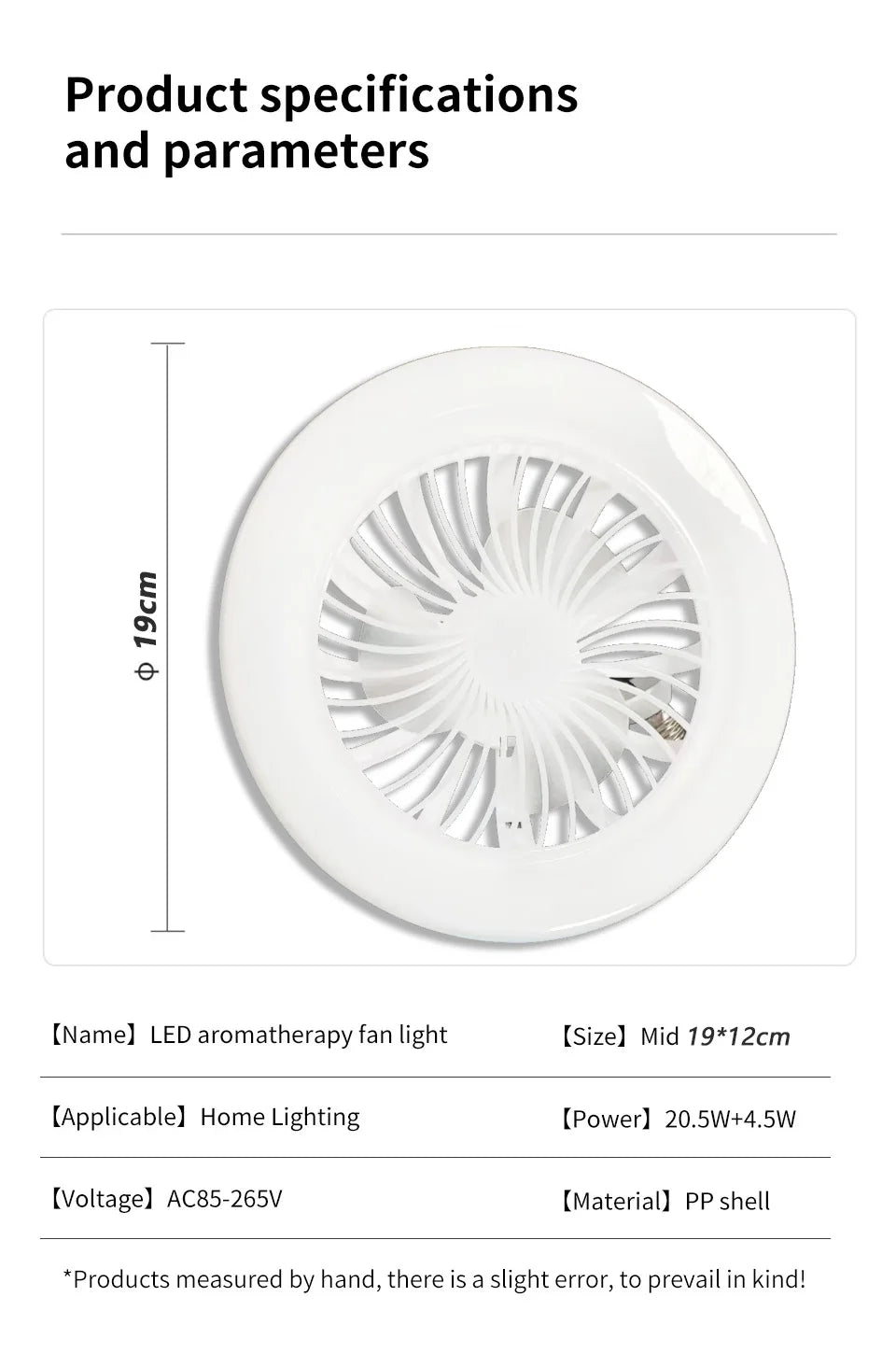 2 In 1 Ceiling Fan Lamps 3 Speeds Adjustable E27 Base Infinitely Dimmable for Living Room Bedroom Study LED Decorative Light