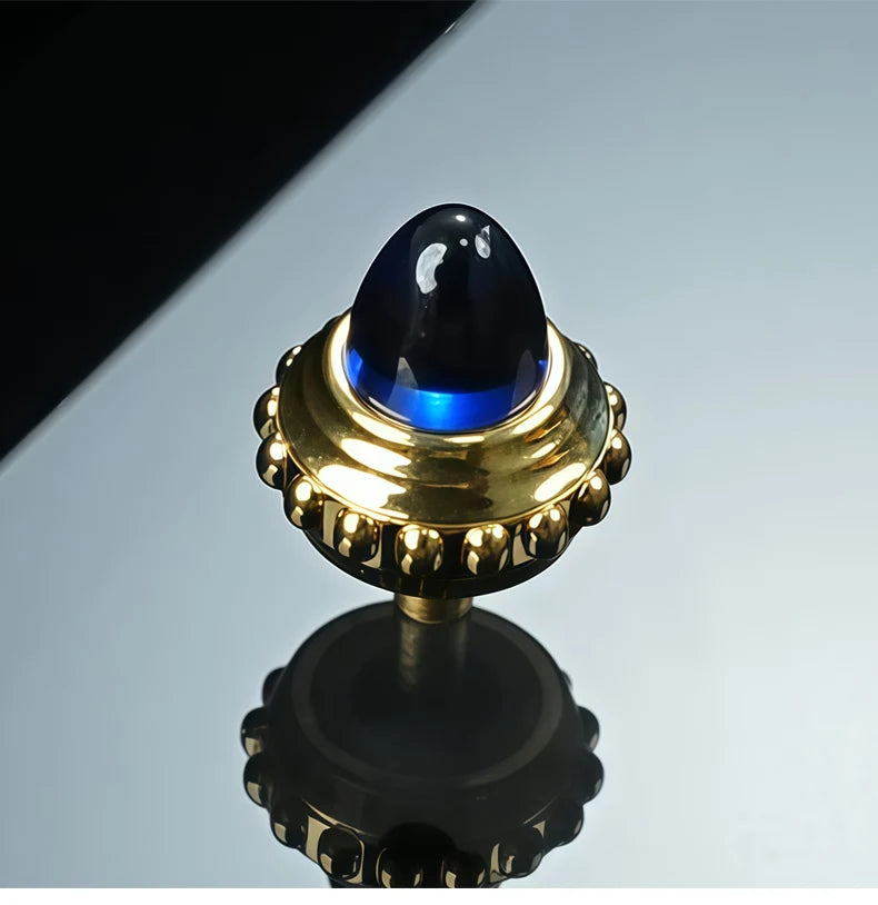 Watch Accessories for Cartier Tank Series Crown Spinel Sapphire Men's/Women's Blue Time Adjustment Button Replacement Accessorie