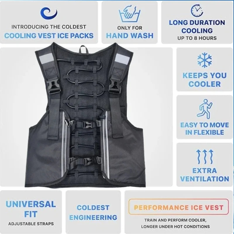 water circulation Cooling Vest Water Cooling System Outdoor Hiking Fishing Travel Physical Cooling Work Jacket Summer Breathable