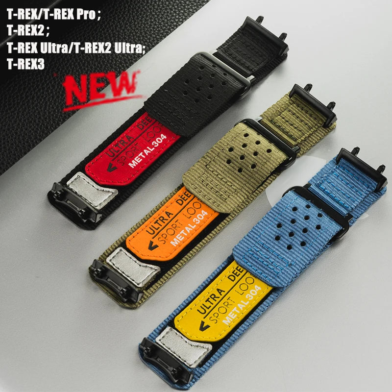 Nylon Strap for Huami Amazfit T-rex 2 3 Ultra Bracelet for Amazfit T-rex Pro Tyrannosaurus Bands Replacement Wristband Correa