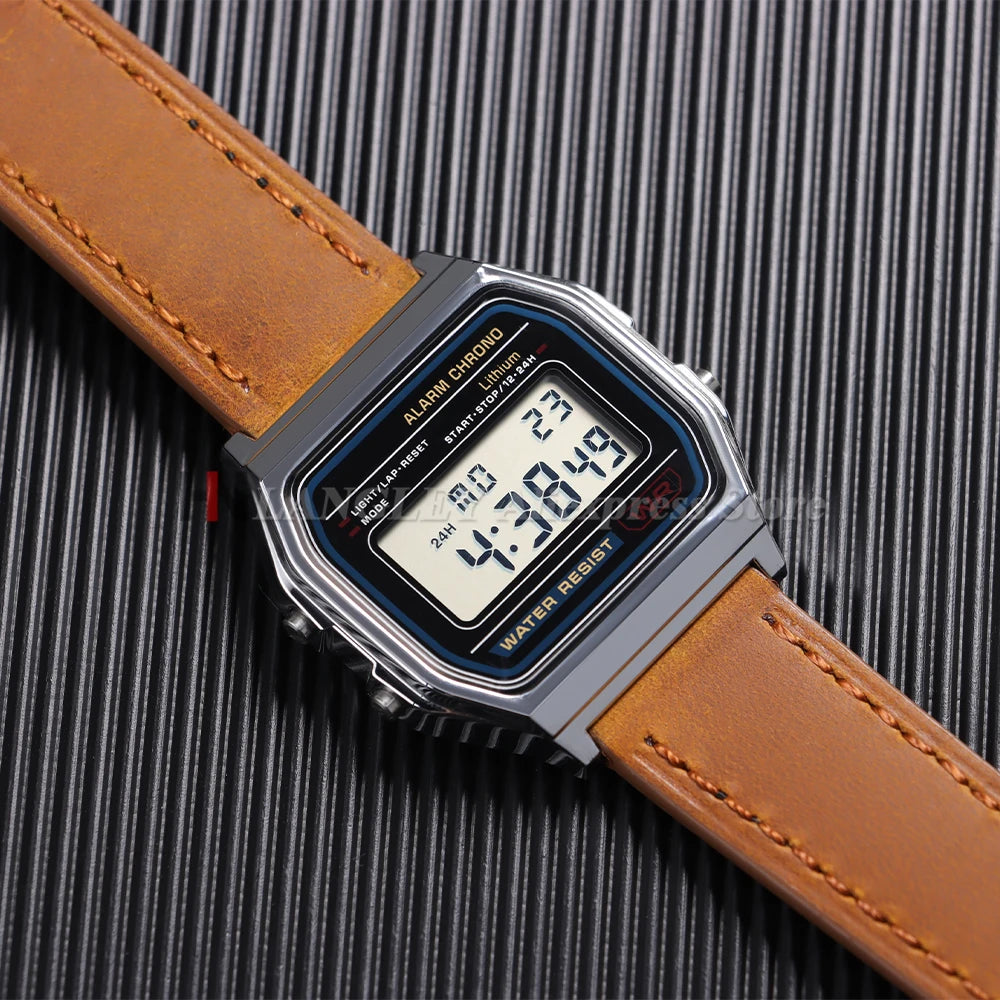 Genuine Cowhide Watch Strap 18mm for Casio for F91W W-800H SGW400 F84 F105/108 A158/168 AE1200/1300 Men Sport Wristband Bracelet