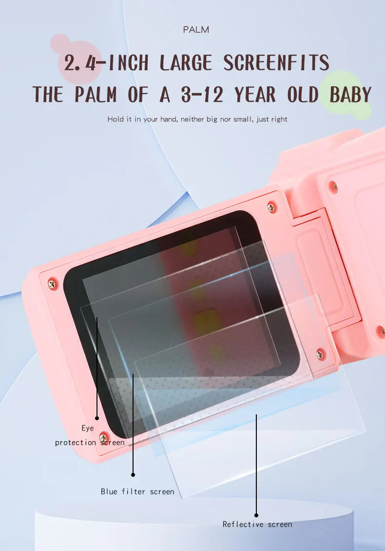 New Children Camera 2.4 Inch Screen For Kids Digital DV Camera 12MP Video Recorder 1080P HD Children's Portable Camera 32GB TF