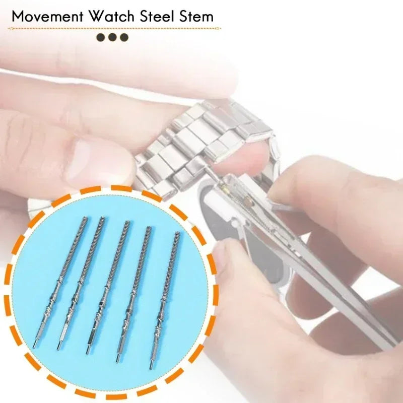 10Pcs /5Pcs  Movement Watch Steel Stem Crown Kit Watch Of Parts for NH35 NH36 NH38 NH39 Movement Watch Stem Spare Parts