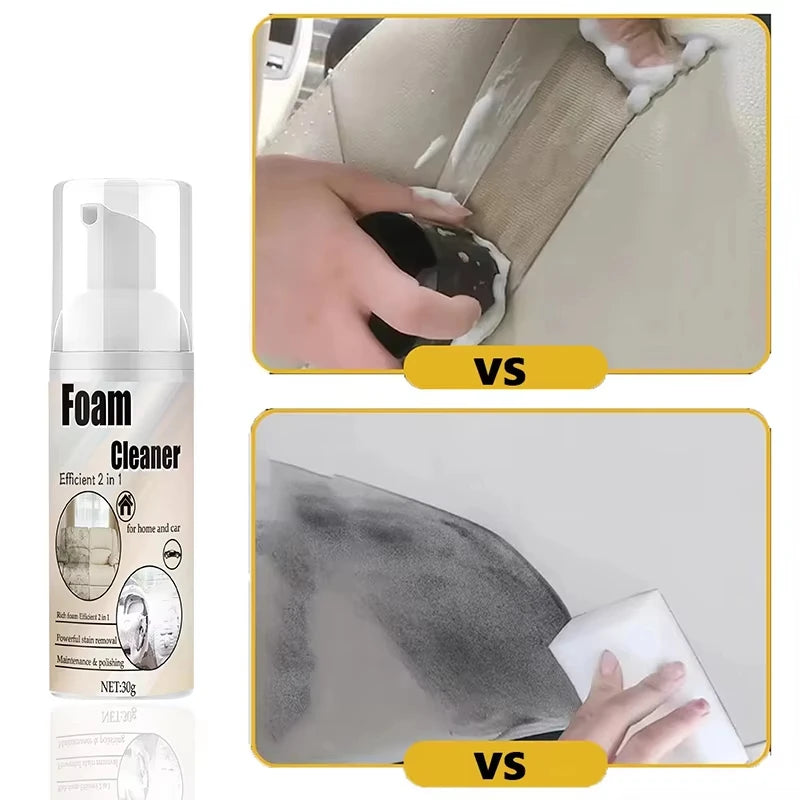Multifunctional Foam Cleaner Car Interior Stain Removal and Cleaning Leather Seat Foam Cleaner Spray Foam Maintenance Wash Car
