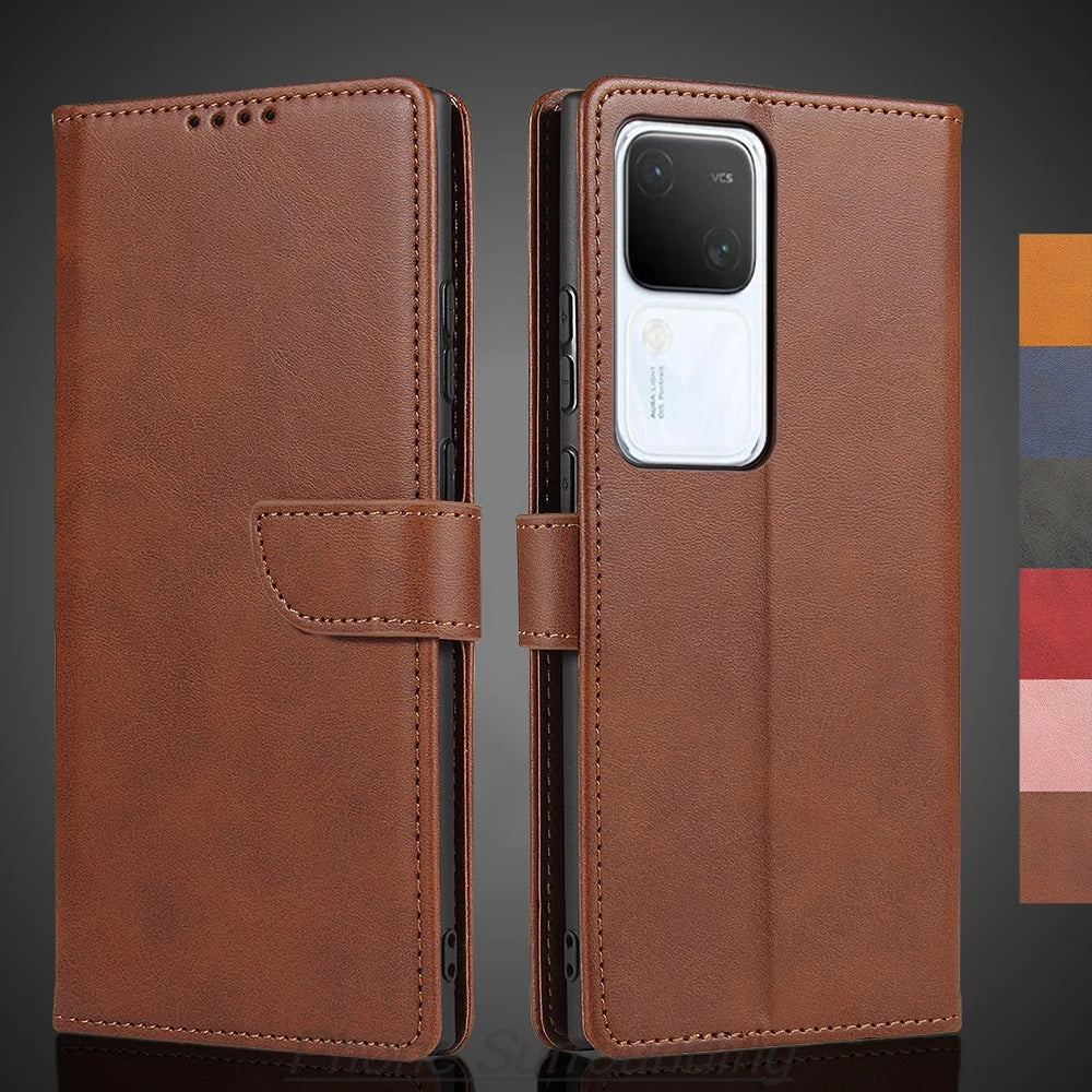 Vivo V30 Case Wallet Flip Cover Leather Case for Vivo V30 / Vivo V 30 Pu Leather Phone Bags protective Holster Fundas Coque