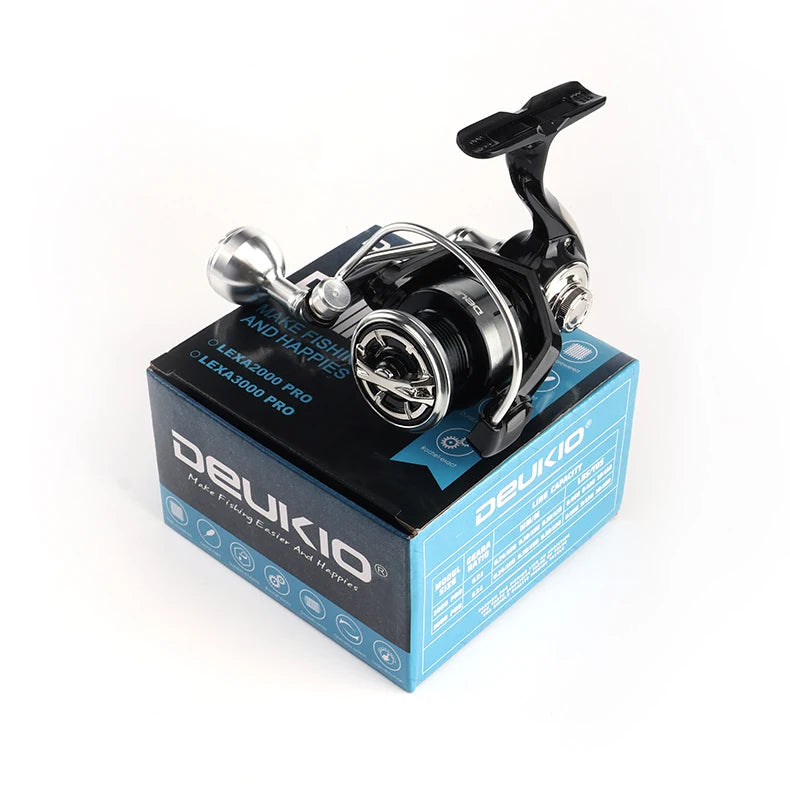 DEUKIO New arrival Saltwater Fishing Reel Metal Ball Knob Spinning Reels 2000-7000 3+1BB 5.2:1 Max Drag 15KG Water-Proof Reels