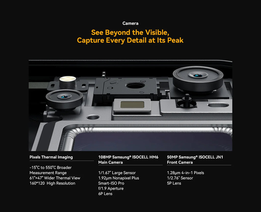 2026 Blackview OSCAL PILOT 6 Thermal Rugged Smartphone Android 16 6.67" 2.4K 120Hz Display Mobile Phone 12GB+256GB 10000Amh NFC