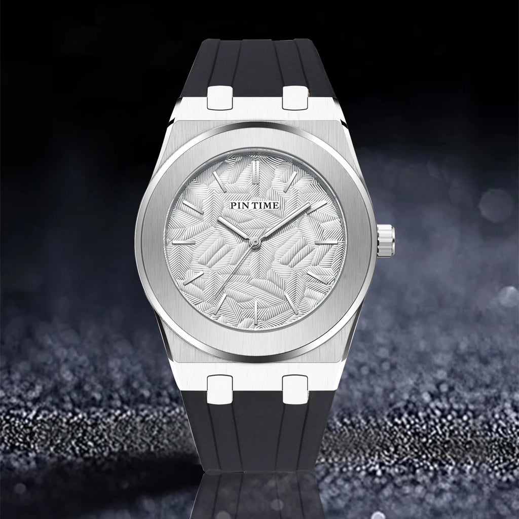 Classic versatile casual waterproof quartz men's silicone tape watch