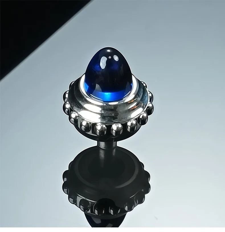 Watch Accessories for Cartier Tank Series Crown Spinel Sapphire Men's/Women's Blue Time Adjustment Button Replacement Accessorie