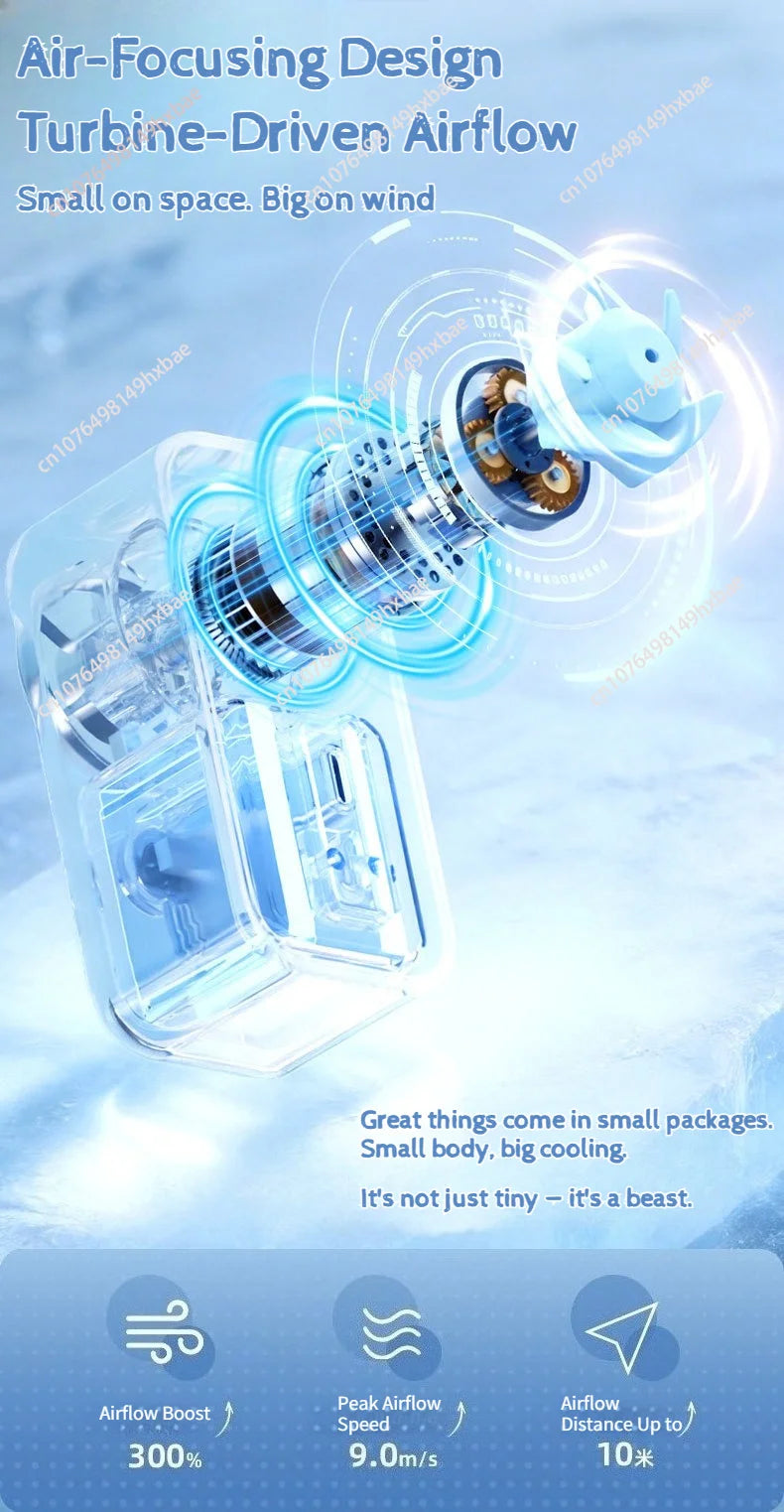 Portable mini fan | silent | long battery life/mini handheld fan, portable USB charging pocket fan, 5-speed silent cooling fan