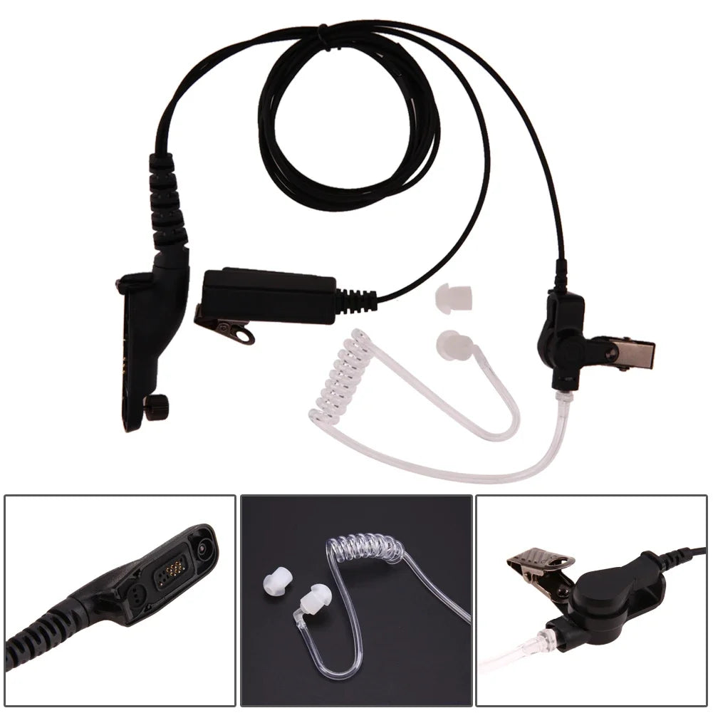 Air Earpiece Mic for Motorola MTP6550 MTP850S XIR P8268 P8200 APX4000 APX2000 APX6000 DP4800 DP3400 Walkie Talkie Headset