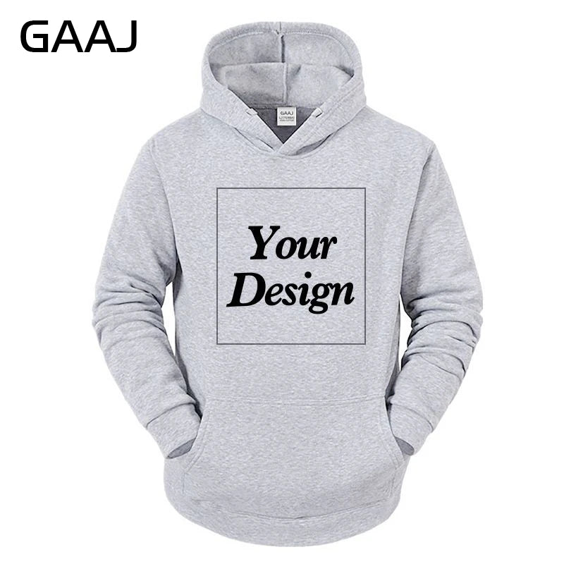 Custom Hoodie Print Embroidery Photo Text Brand Logo Autumn Winter Warm Thick Fleece Hoody Sweatshirt Men Women Customized Coat
