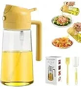 200/300/500ML Oil Air Pressure Double Nozzle Oil Spray Bottle Sprayer Kitchenware Oil Bottle Roasting Bottle Fitness Barbecue