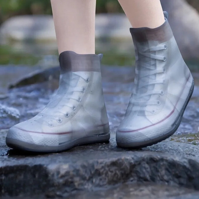 Waterproof Silicone Shoe Cover Rain Boots Cover Non-slip Shoes Protector Outdoor Reusable Thickened Footwear
