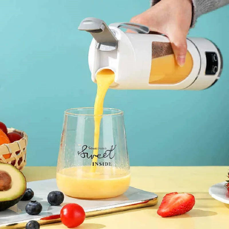 Outdoor portable juicer cup, rechargeable mini juicer, portable juicer, fruit and vegetable juicer with LED display