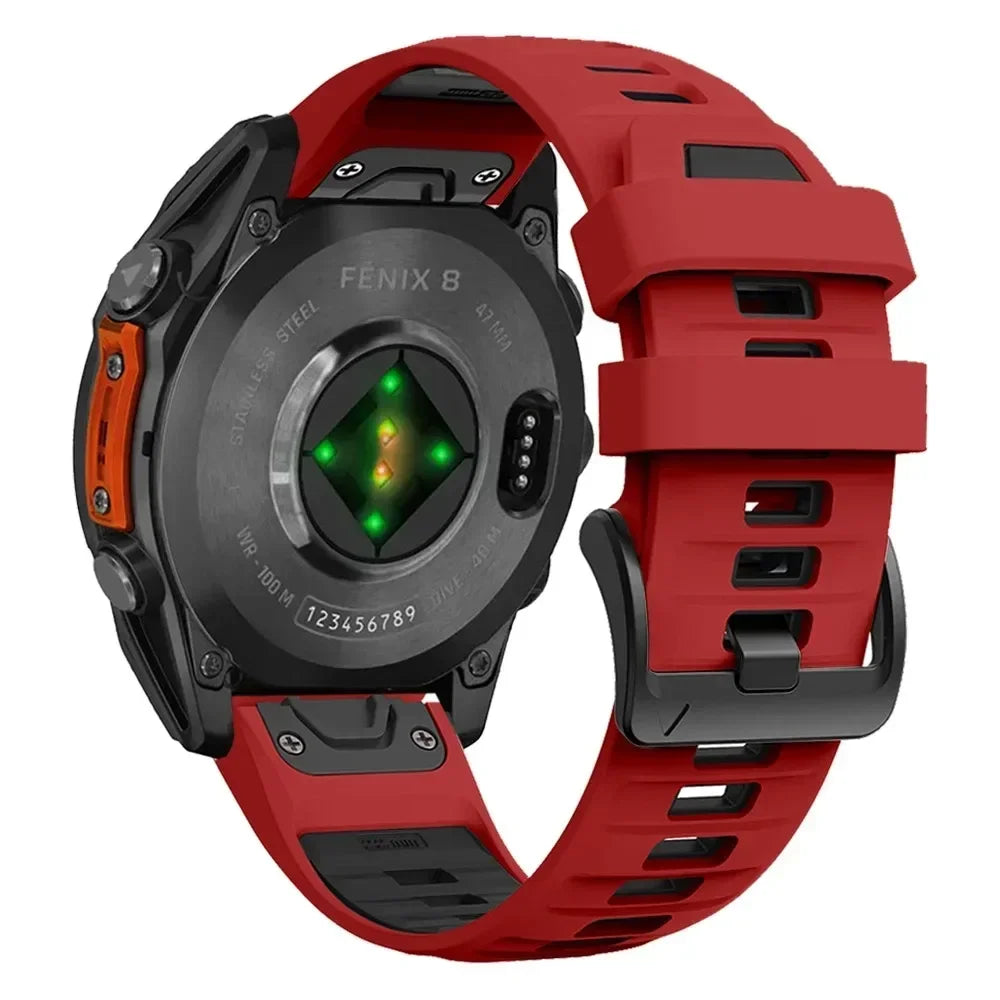 Quick Fit 26mm 22mm 20mm Silicone Strap for Garmin Quatix 8 Fenix 8/7x/Tactix8 Sport Bracelet Correa Band for Garmin 970 965 955