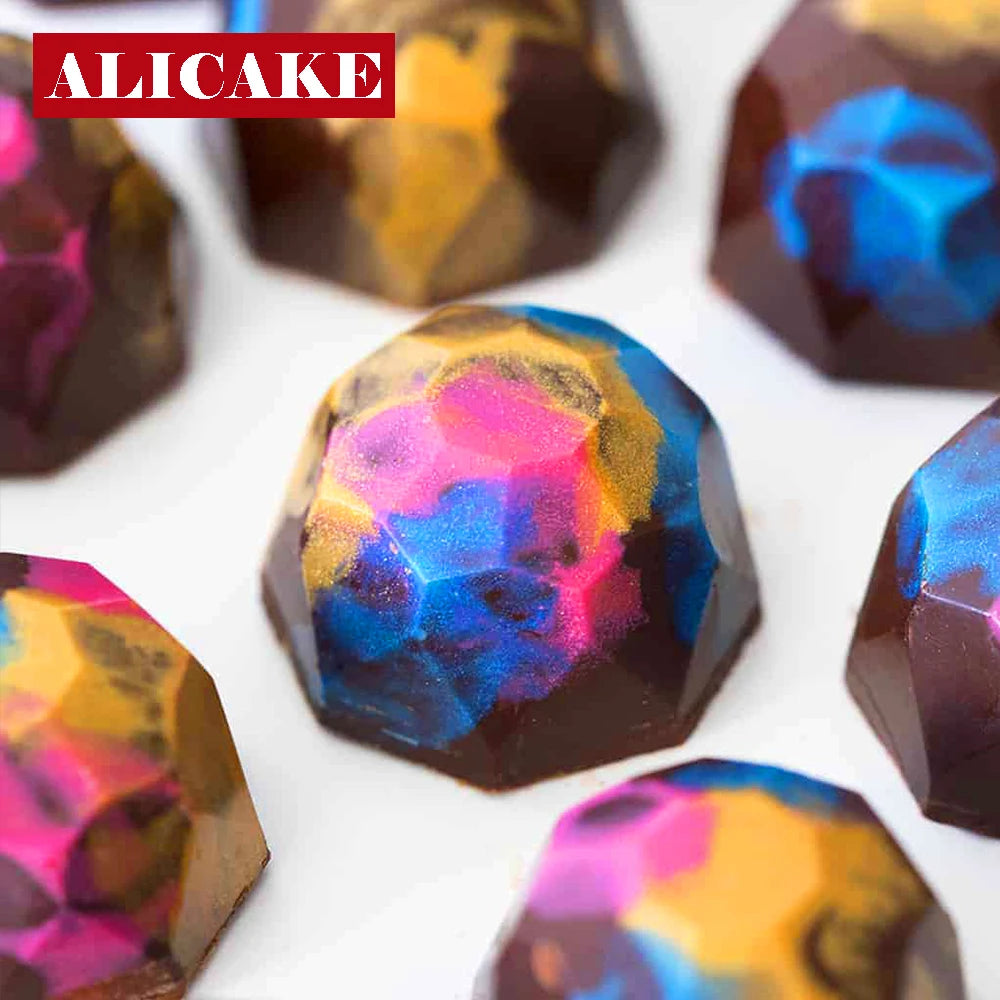 Chocolate Mold Polycarbonate Sphere Diamond Chocolate Bonbons Candy Bar Bakery Confectionery Baking Pastry Tools