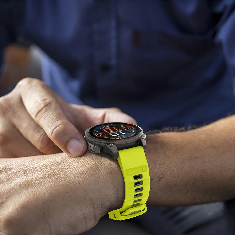 Quick Fit 26mm 22mm 20mm Silicone Strap for Garmin Quatix 8 Fenix 8/7x/Tactix8 Sport Bracelet Correa Band for Garmin 970 965 955